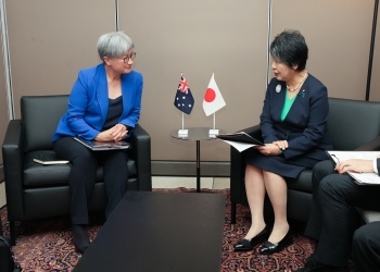 日豪外相会談の様子