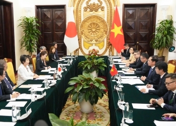 日・ベトナム外相会談の様子