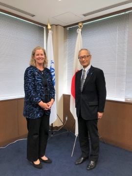 クレメンツUNHCR副高等弁務官と石月国際協力局長