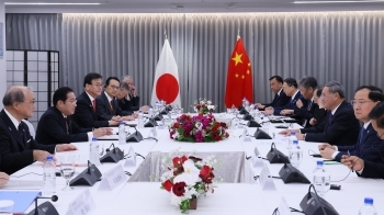 (写真)日中首脳会談