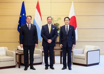 岸田総理大臣とギヨーム・ルクセンブルク皇太子及びベッテル副首相兼外務・対外通商相との会談