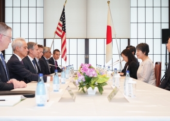 日米外相会談の様子