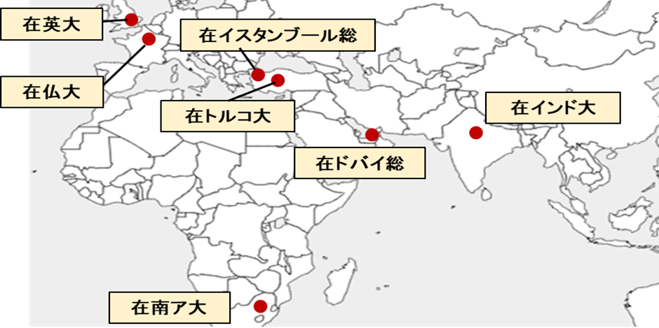 アフリカ市場の地図