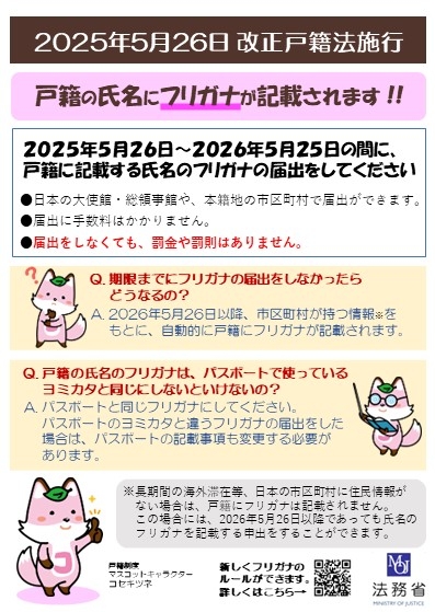 2025年5月26日改正戸籍法施行