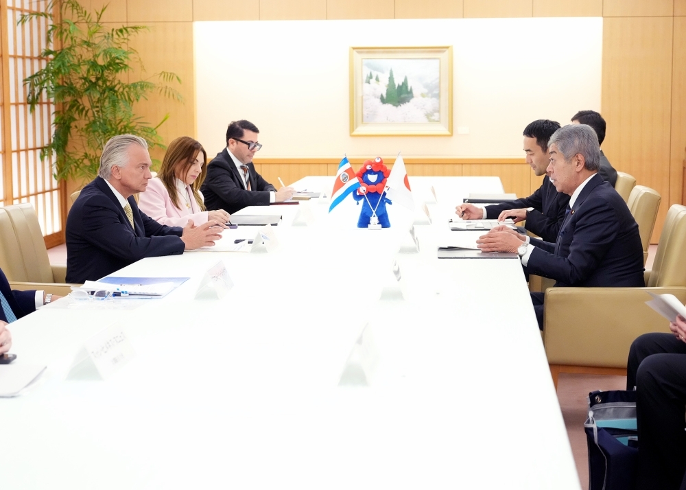 日・コスタリカ外相会談の様子