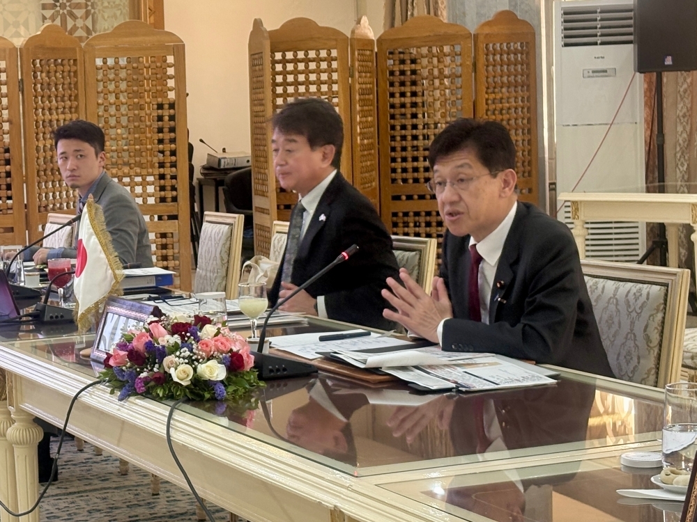 松本政務官とアイエド国務長官との会談
