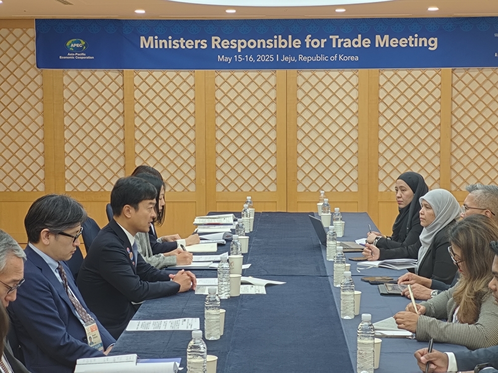 宮路副大臣とザフルル・マレーシア投資貿易産業大臣の対談