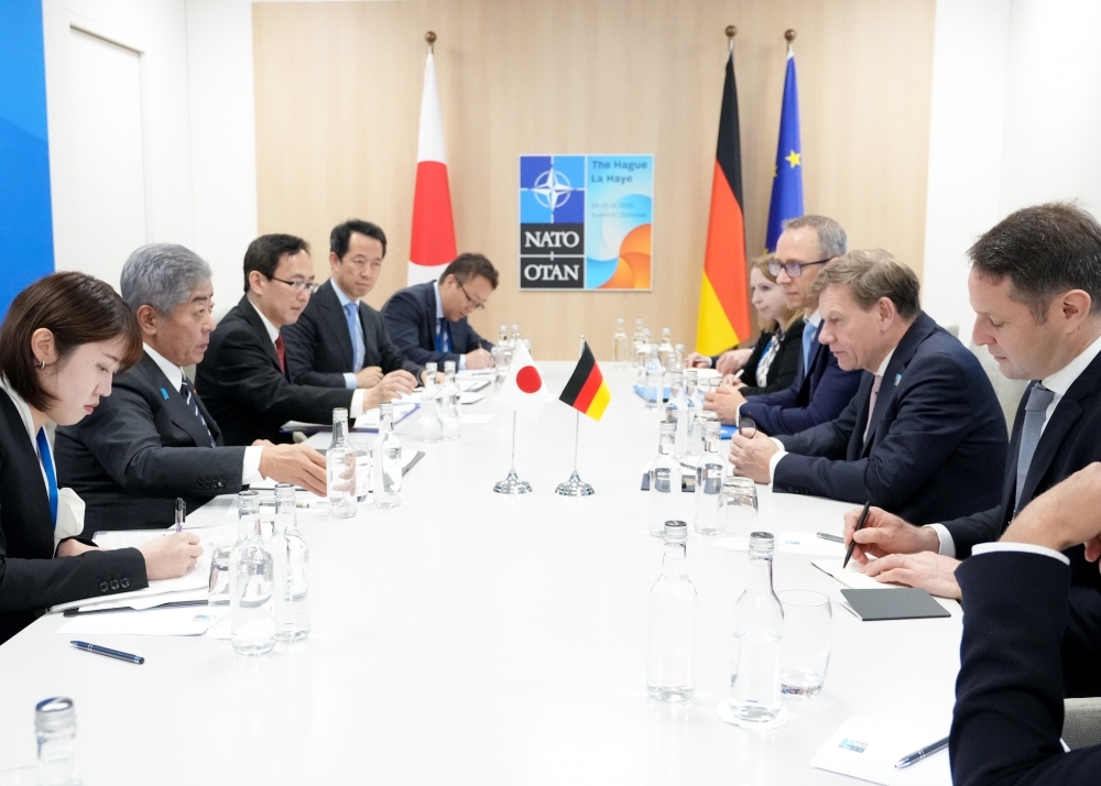 日独外相会談の様子