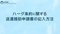 ハーグ条約に関する返還援助申請書の記入方法の動画画像