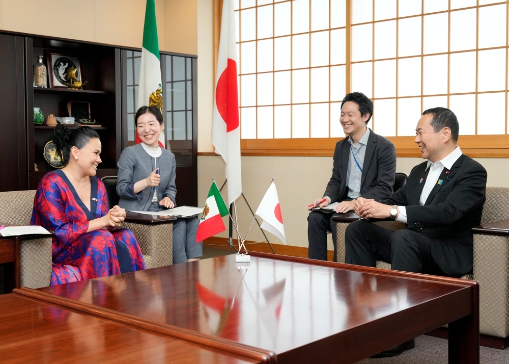 藤井副大臣とデル・モラル長官との会談の様子