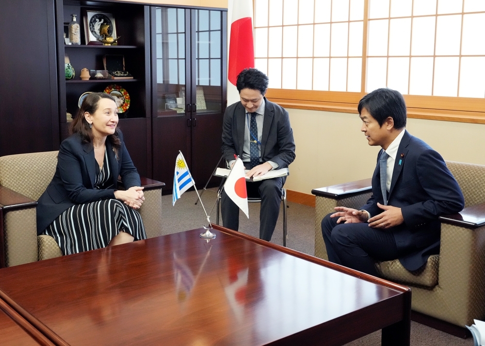 宮路副大臣とスカシ外務次官との意見交換の様子