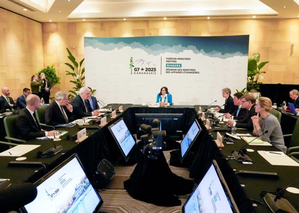 G7外相会合（セッション2：ウクライナと防衛協力）