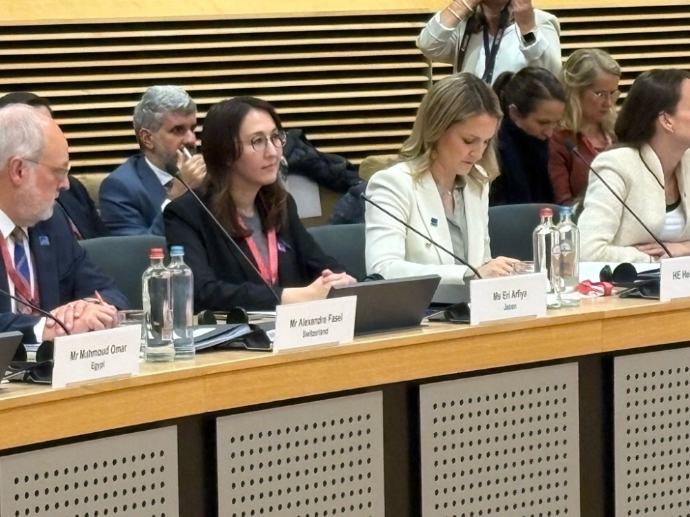 パレスチナ・ドナー・グループ閣僚級会合に出席中の英利外務大臣政務官