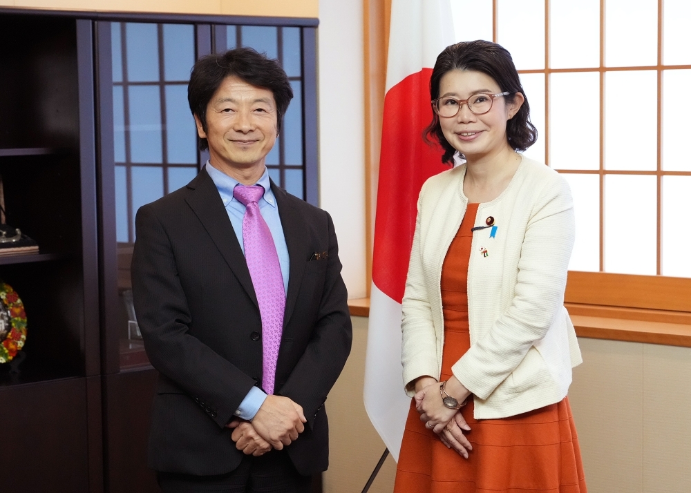國井グローバルヘルス技術振興基金（GHIT）CEO・専務理事と国光あやの外務副大臣