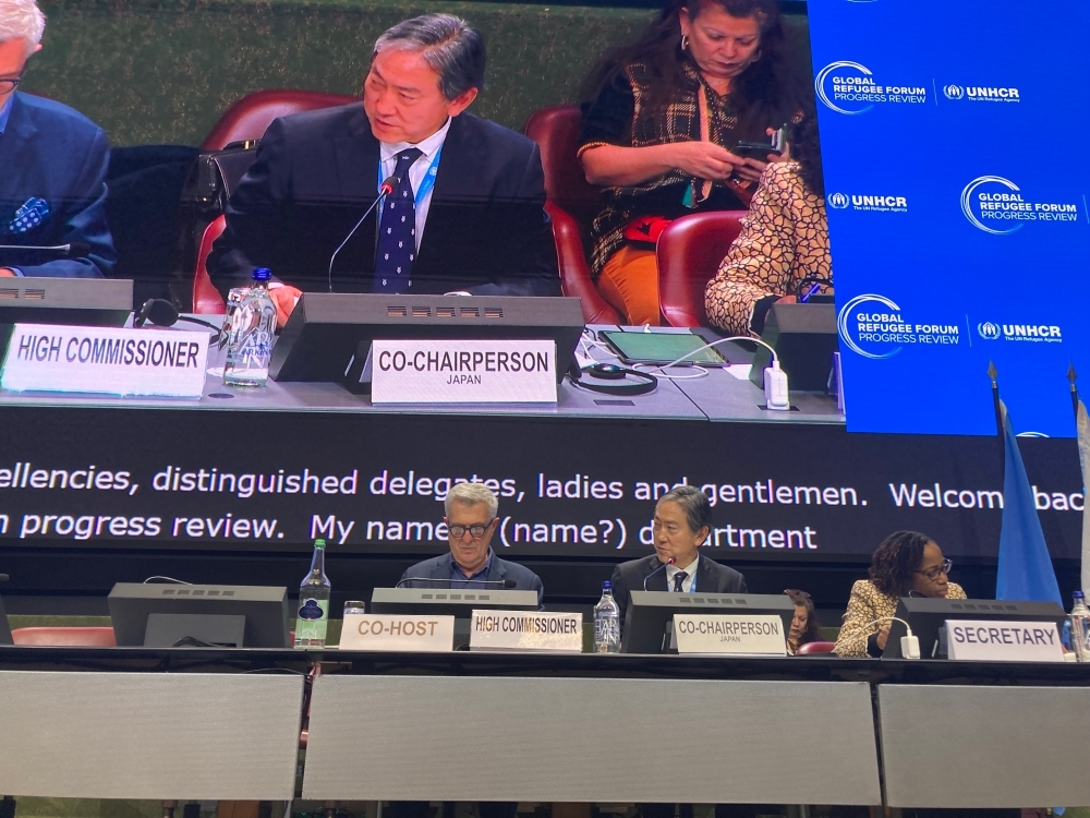 ステートメントを行う尾池在ジュネーブ日本政府代表部大使