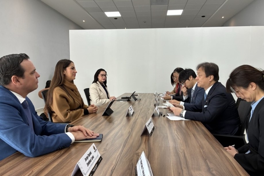 堀井副大臣とガルシア・グアナファト州知事との会談の様子