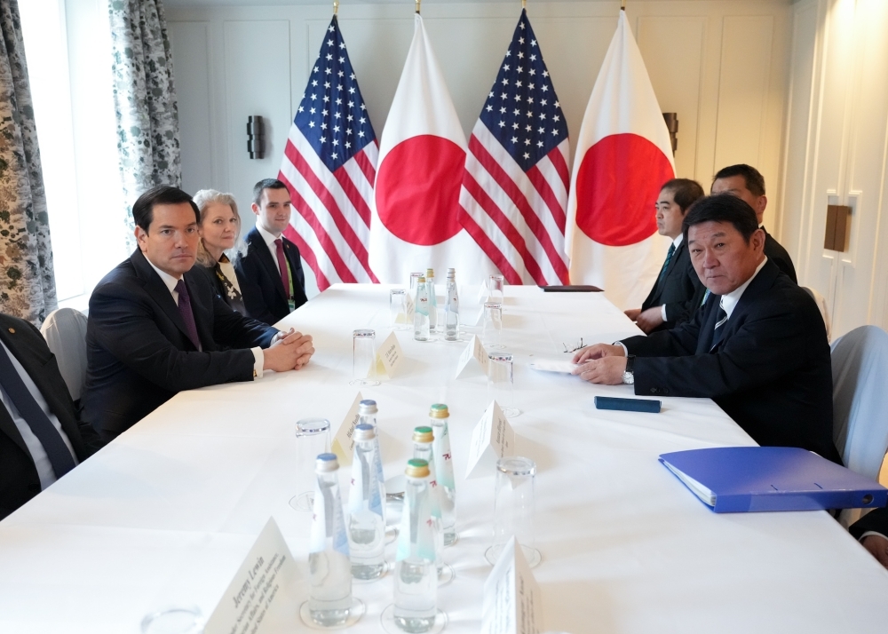 日米外相会談の様子