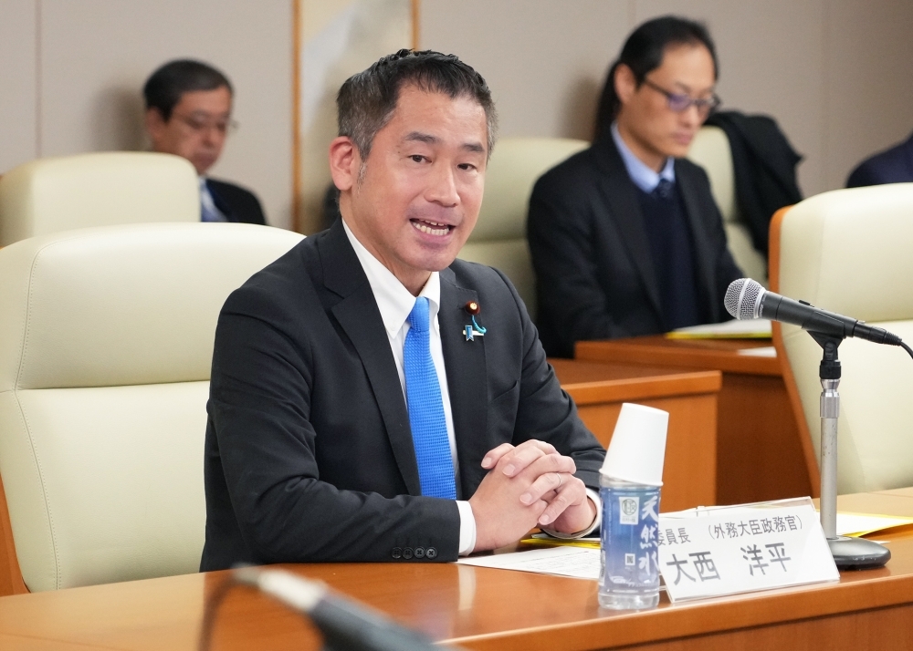 発言する大西政務官の様子