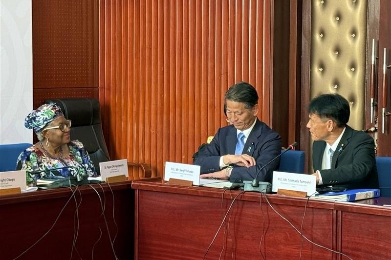 島田政務官とオコンジョWTO事務局長との会談