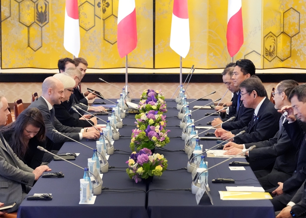 第8回日仏外務・防衛閣僚会合での茂木大臣の様子