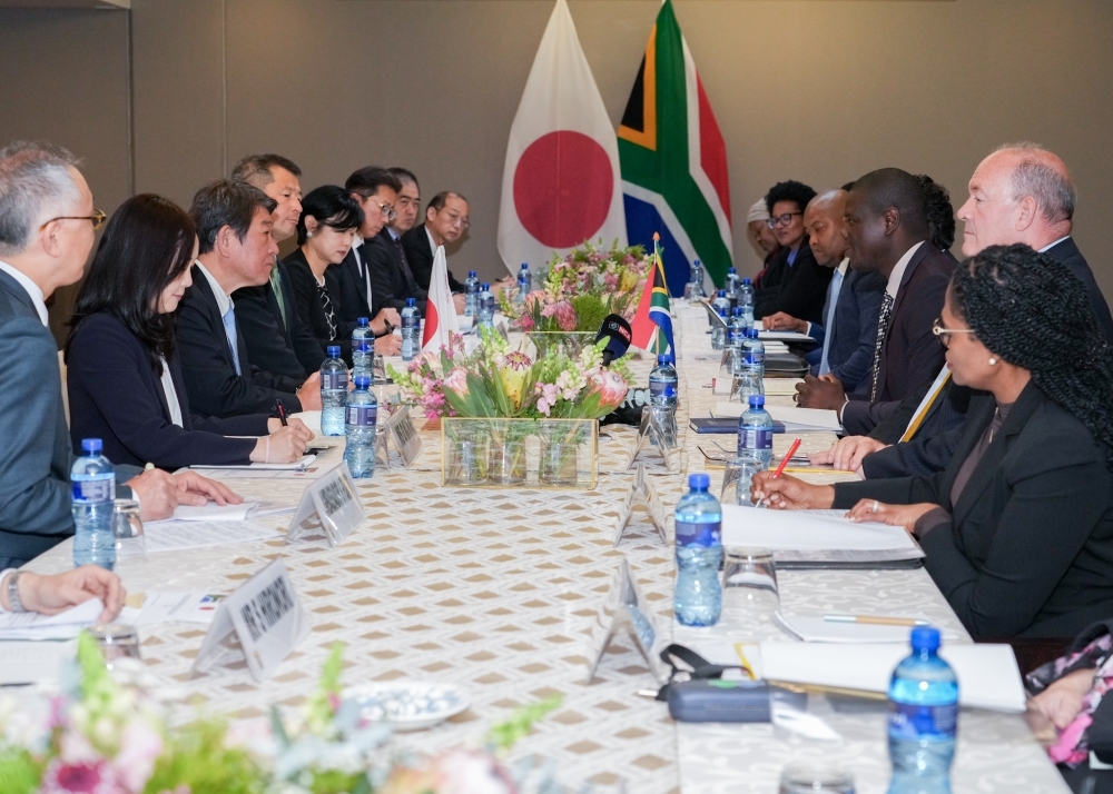 日・南アフリカ外相会談の様子