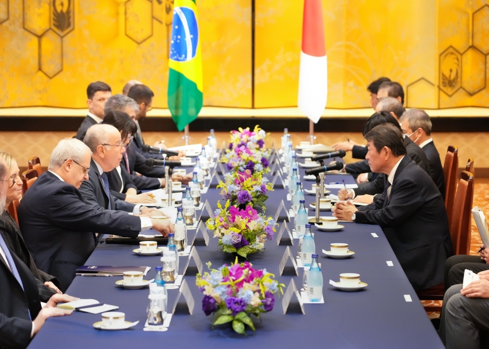 外相戦略対話を実施中の日・ブラジル両外相