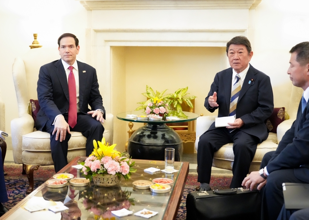 日米外相会談の様子