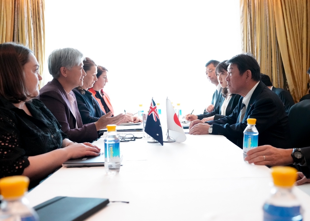 日豪外相会談の様子