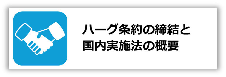 画像「ハーグ条約の締結と国内実施法の概要」