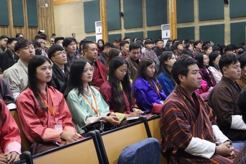 王立ブータン大学における茶道講演会及びデモンストレーション参加者のみなさん