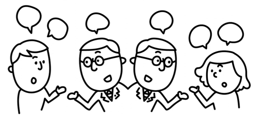 話し合いによる解決を希望する方のための「協議のあっせん」の支援をイラストにした様子