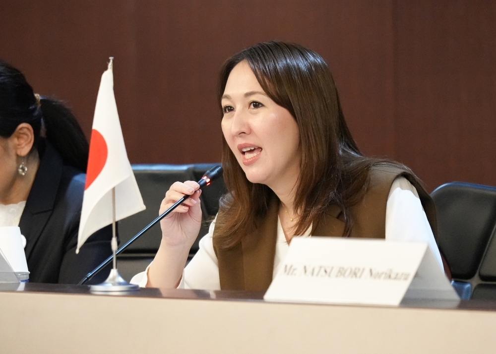 発言をする英利外務大臣政務官