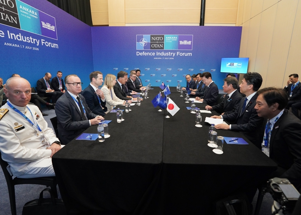 NATO事務総長とインド太平洋パートナーの会合の様子