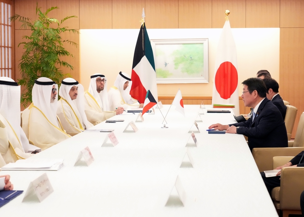 茂木外務大臣とジャッラーハ外相との会談の様子