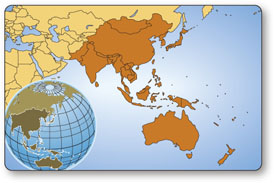 アジア・大洋州の地図