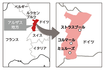 アルザス地方地図