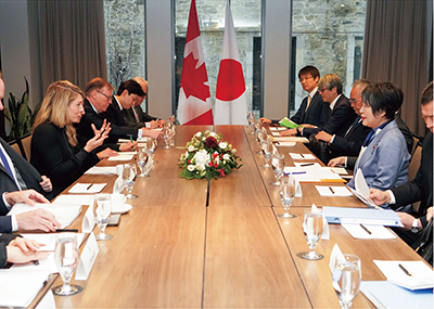 日加外相会談（1月13日、カナダ・モントリオール）