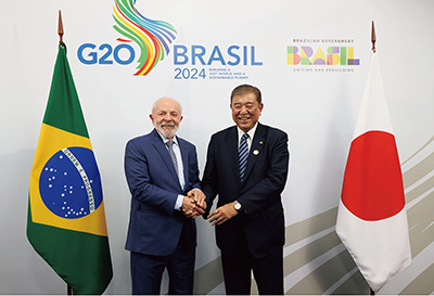 日・ブラジル首脳会談（11月19日、ブラジル・リオデジャネイロ　写真提供：首相官邸ホームページ）