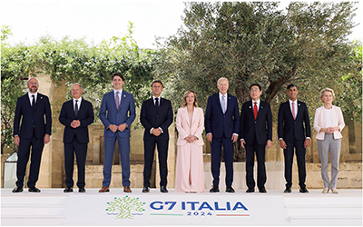 G7プーリア・サミット（6月13日、イタリア・プーリア　写真提供：首相官邸ホームページ）