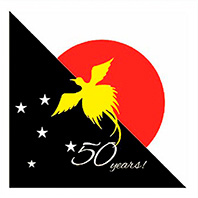 日・PNG外交関係樹立50周年記念ロゴマーク