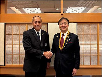 堀井外務副大臣とタンゲランギ・ニウエ首相との昼食会（12月11日、東京）