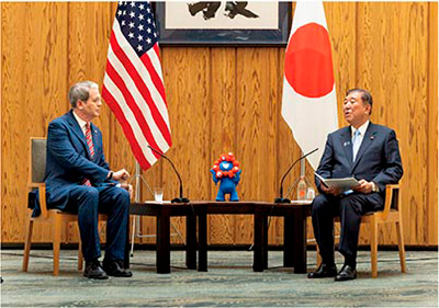 ベッセント財務長官率いる米国大統領代表団による石破総理大臣表敬（7月18日、東京　写真提供：首相官邸ホームページ）