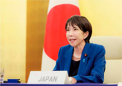 「ウクライナに関する有志連合オンライン首脳会合」への高市総理大臣の参加（10月25日、東京　写真提供：首相官邸ホームページ）