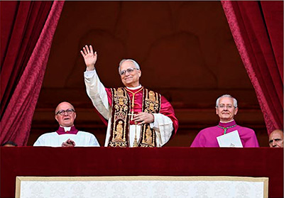 コンクラーベで新教皇に選出された教皇レオ14世(5月9日、バチカン 写真提供:©Vatican Media)
