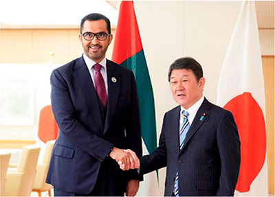 茂木外務大臣とジャーベル・アラブ首長国連邦（UAE）産業・先端技術相兼日本担当特使との会談（12月17日、東京）