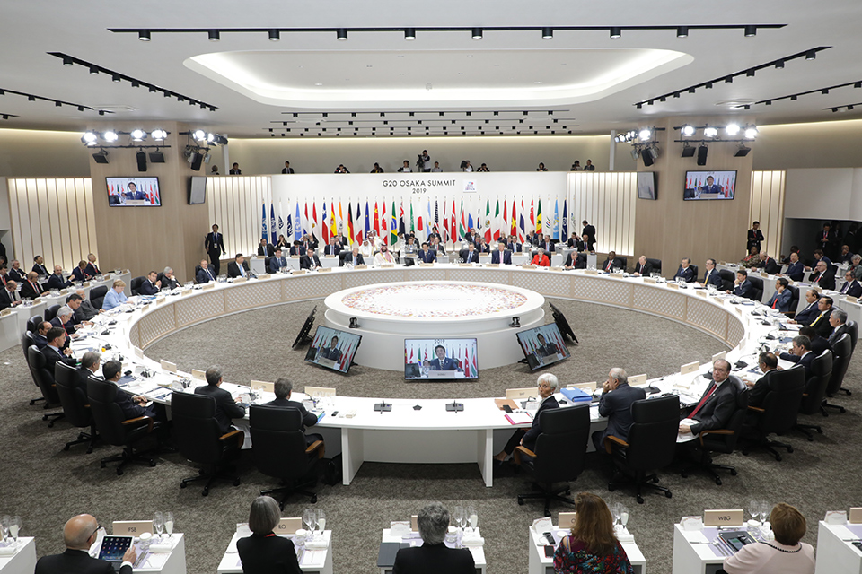 (写真)G20大阪サミット ワーキング・ランチ(1日目) 2