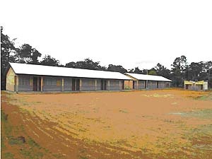カメルーンにある小学校の外観