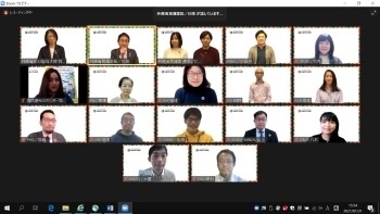 (画像)オンラインでNGO相談員連絡会議の様子