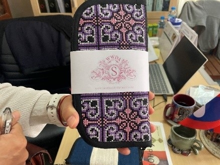 田口隊員の配属先が作成している刺繍小物