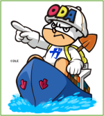 船に乗るODAマン(C)DEL
